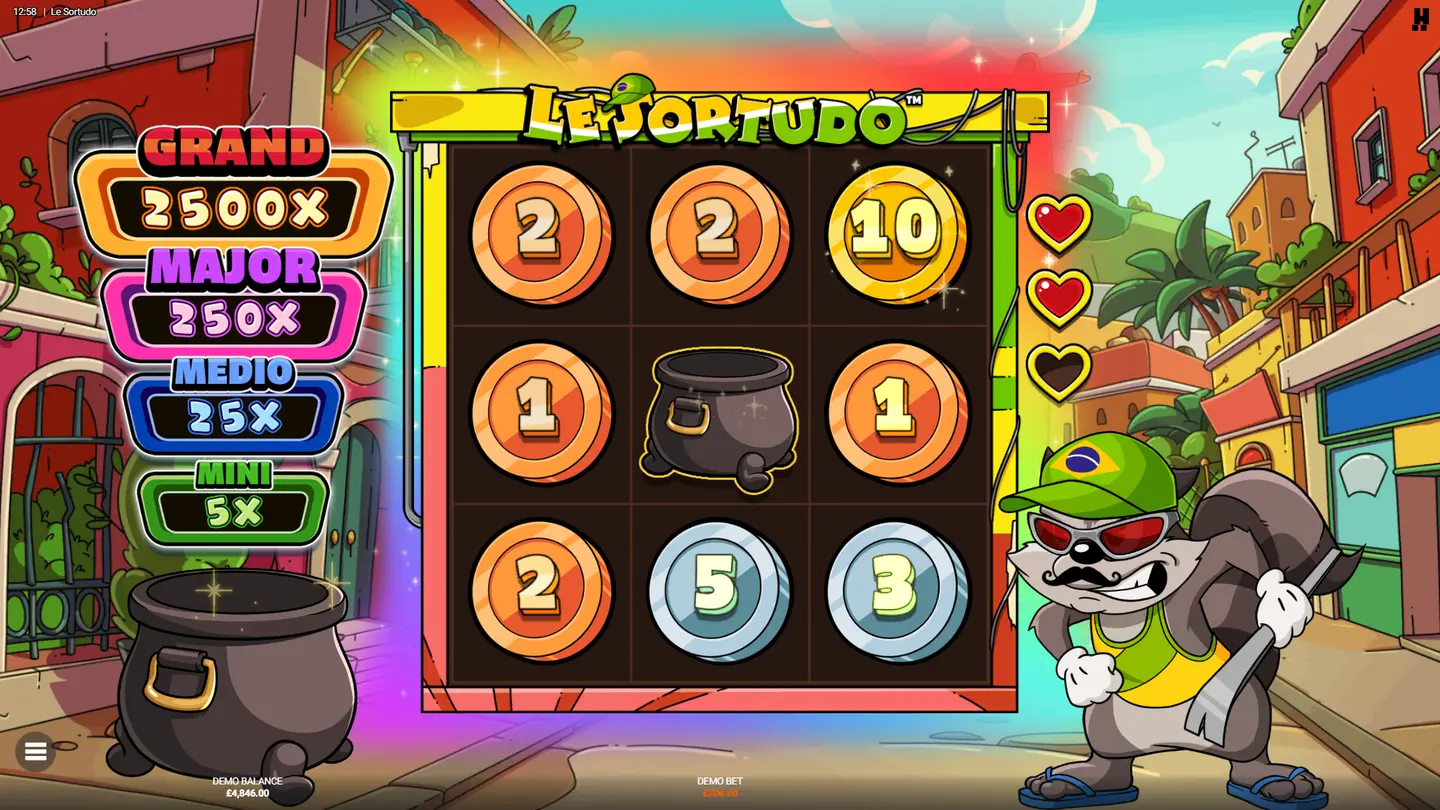 Clover symbol multiplying visible Coin values during a Hold and Win round